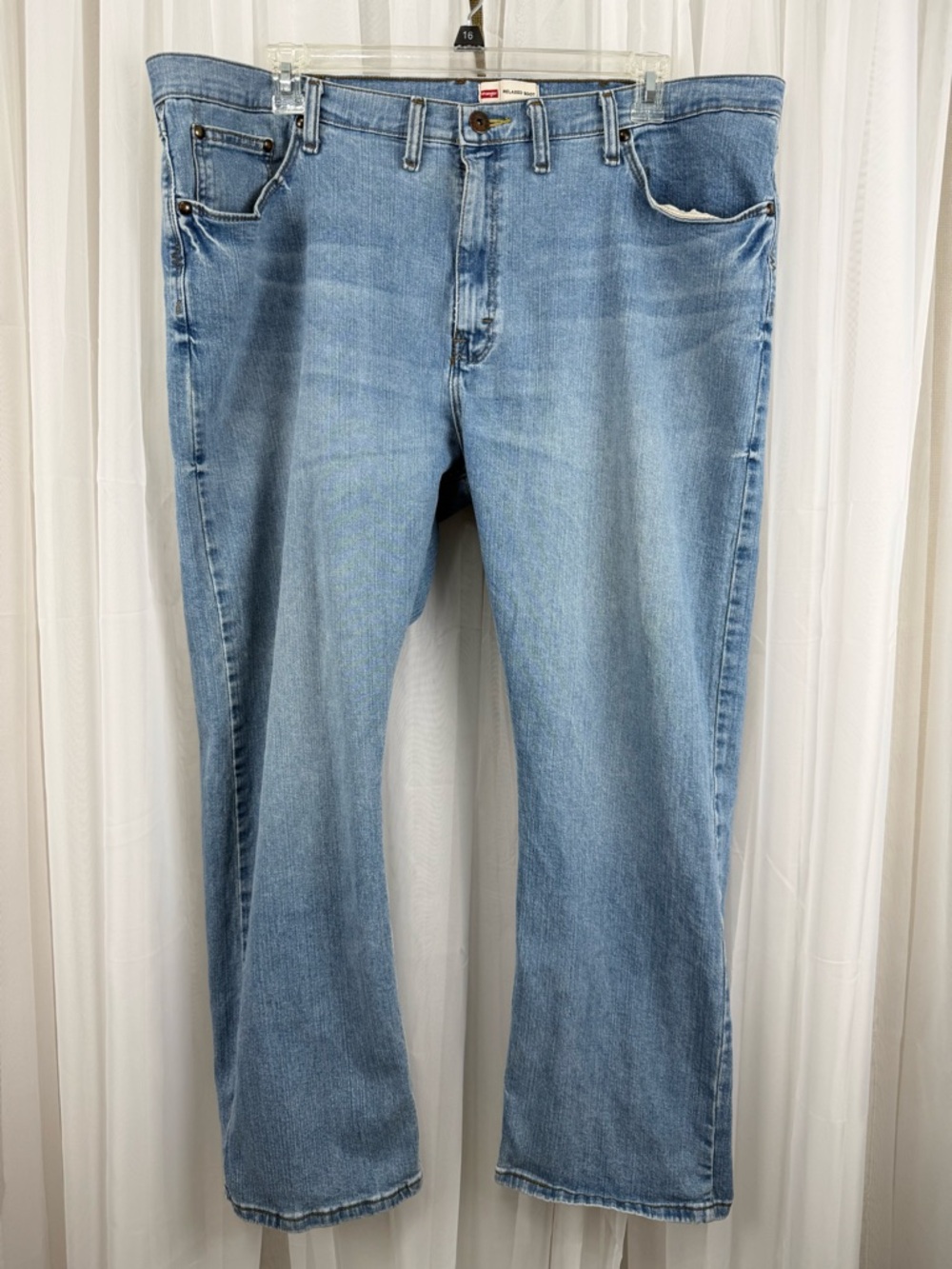 Wrangler Relaxed Boot Jeans 44x30 Men Blue Denim Stretch Classic